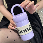 Women's Multifunctional Thermal Mug with Insulation and Carry Handle for Hot and Cold Drinks
