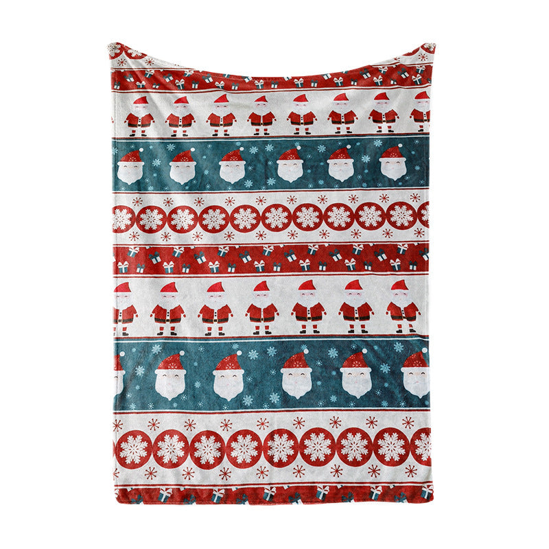 Brehn Women's Christmas Blanket Soft Microfiber Festive Santa Snowflake Design Cozy Throw