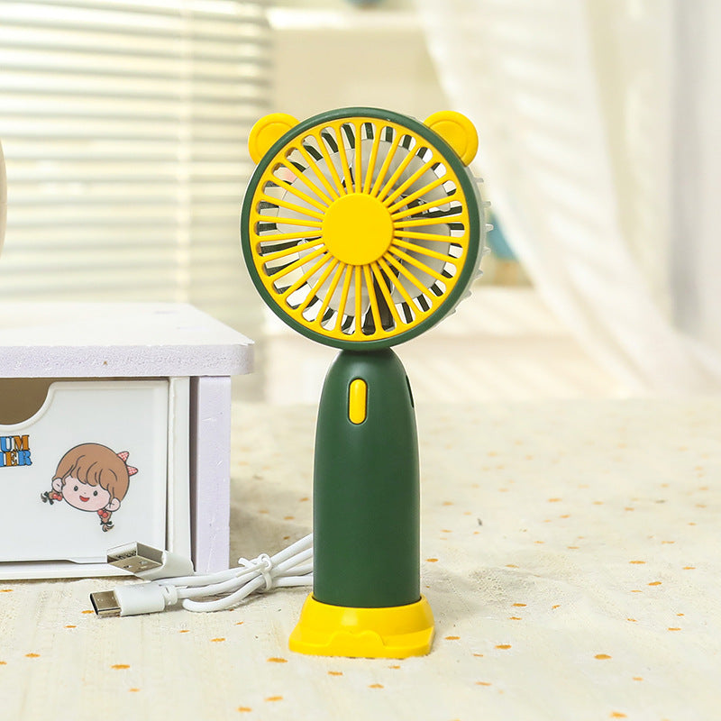Portable Mini Handheld Fan for Women USB Rechargeable Quiet Operation Cute Cat Ears Design
