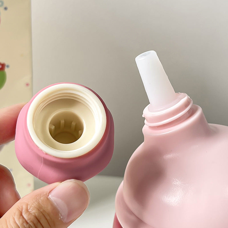 Women's BPA-Free Plastic Water Bottle with Leak-Proof Silicone Lid and Floral Design