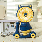 Ladies Portable Handheld Fan USB Rechargeable Cute Animal Design Lightweight Quiet Operation