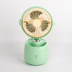 Portable USB Table Fan with Touch Control and LED Light Effect Compact Cooling Fan