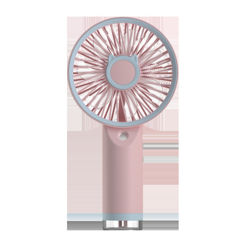 Portable Handheld Mini Fan USB Rechargeable Compact Lightweight with Cat Ear Design