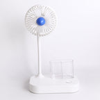Portable Table Fan with Water Tank and Mist Spray Function Adjustable Tilt Quiet Operation Compact Size