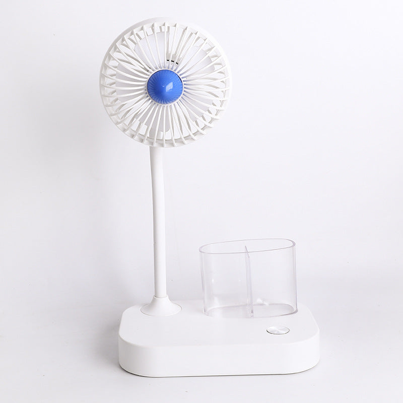 Portable Table Fan with Water Tank and Mist Spray Function Adjustable Tilt Quiet Operation Compact Size