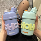 Insulated Water Bottle for Women with Ergonomic Handle and Cheerful Design BPA-Free