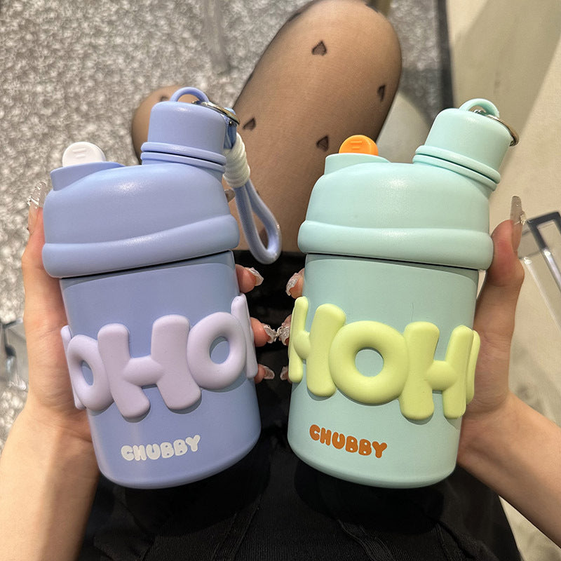 Insulated Water Bottle for Women with Ergonomic Handle and Cheerful Design BPA-Free