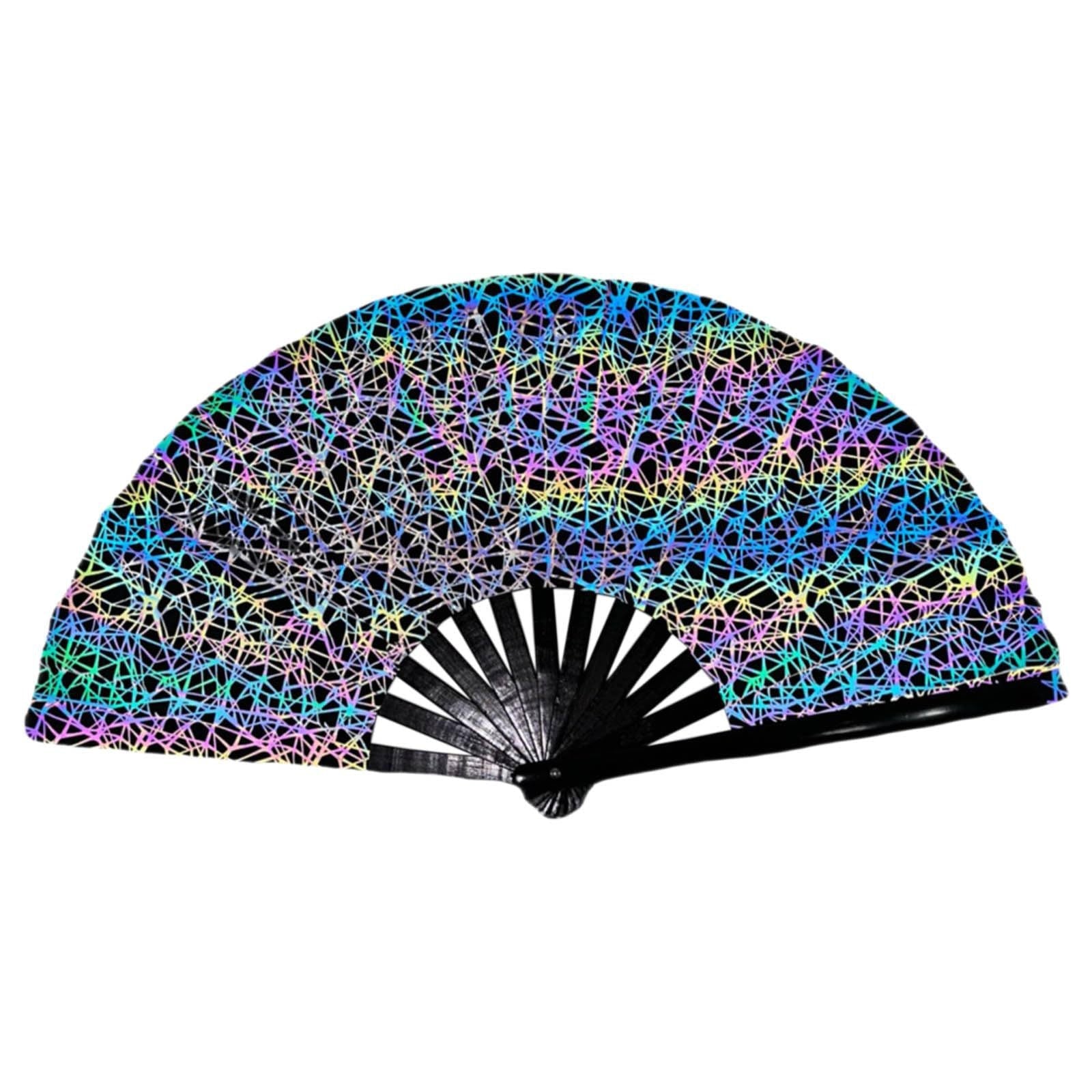 Ladies Elegant Colorful Folding Hand Fan Lightweight Portable Accessory