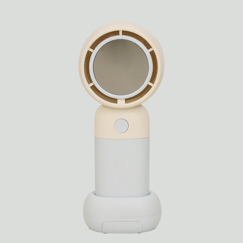 Portable Handheld Fan with Built-in Mirror Lightweight Rechargeable Personal Cooling Fan
