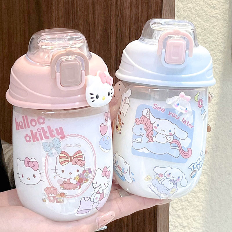 Playful BPA-Free Water Bottle With Leak-Proof Safety Closure for Women and Kids