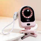 Portable Table Fan with LCD Display USB Charging Port Compact Lightweight for Home Office Travel