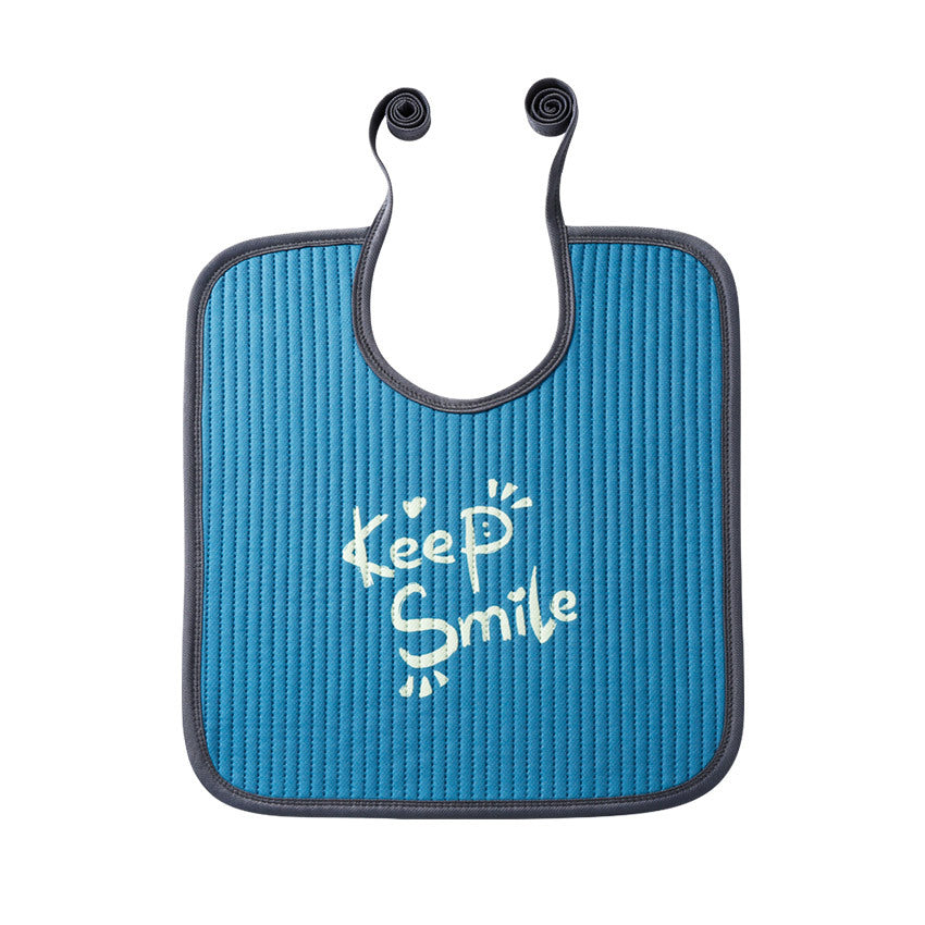 Women's Non-Slip Easy-Care Bib with Harrow Keep Smile Motif Soft Fabric