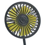 Portable Flexible Car Air Circulator Fan Adjustable Neck Compact Lightweight Airflow Cooler