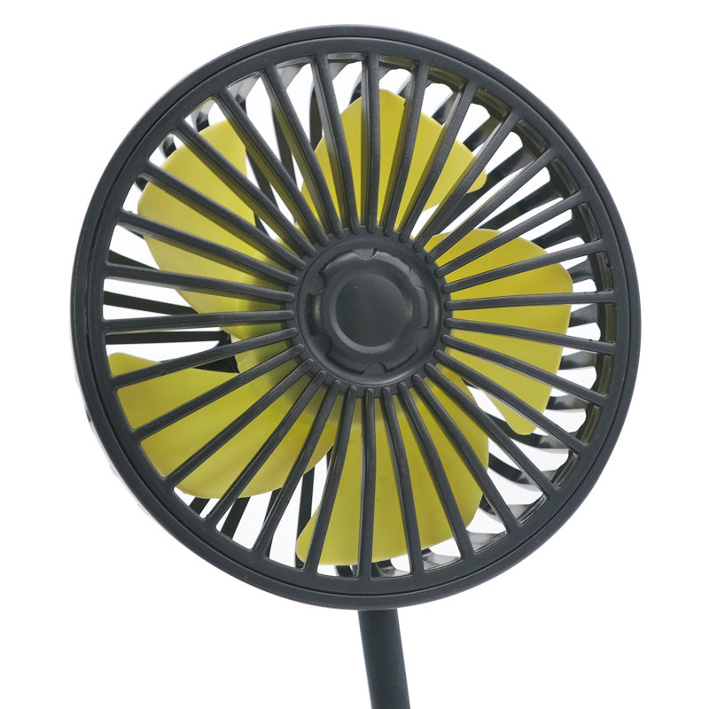 Portable Flexible Car Air Circulator Fan Adjustable Neck Compact Lightweight Airflow Cooler