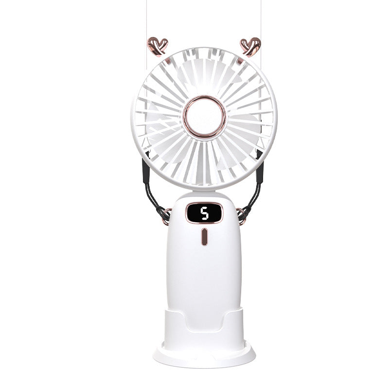 Portable Mini Fan USB Rechargeable Lightweight Personal Cooling Fan with Digital Display