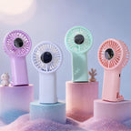 Portable Handheld Fan for Women USB Rechargeable Ergonomic Design Lightweight Personal Fan