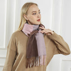Ladies Patterned Scarf Soft Stylish Design with Fringes for Cold Weather