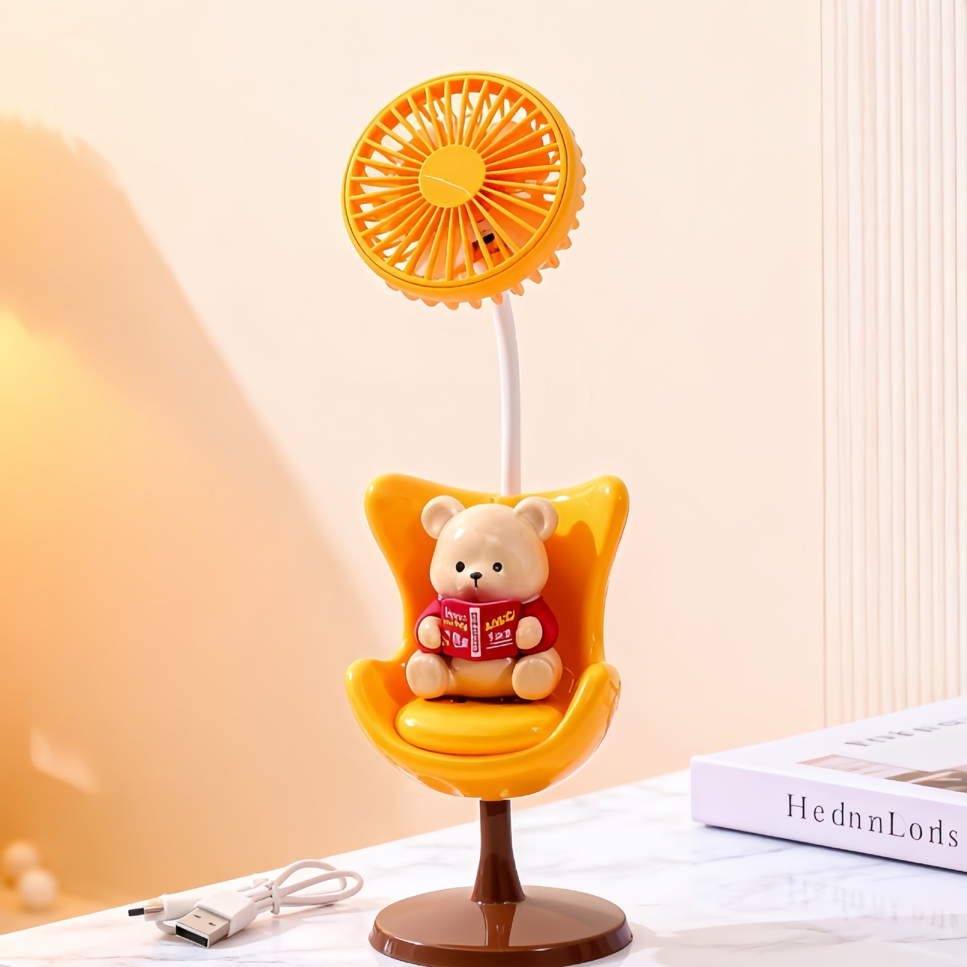 Portable Mini Fan for Women USB Rechargeable Quiet Operation Cute Panda Design