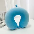 Ergonomic Neck Pillow with Velvety Cover Lightweight Portable Travel and Office Support