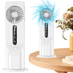 Rechargeable Vertical Desktop Fan with LED Display Touch Control Adjustable Tilt Base