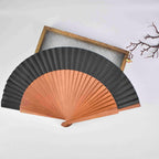 Ladies Folding Hand Fan Wooden Frame Paper Stylish Portable Accessory