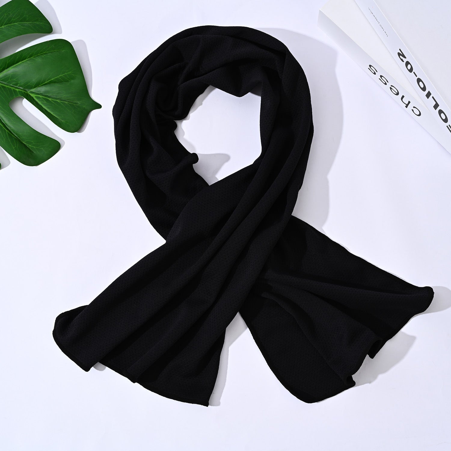 Ladies Breathable Sports Scarf Lightweight Perforated Design for Active Wear