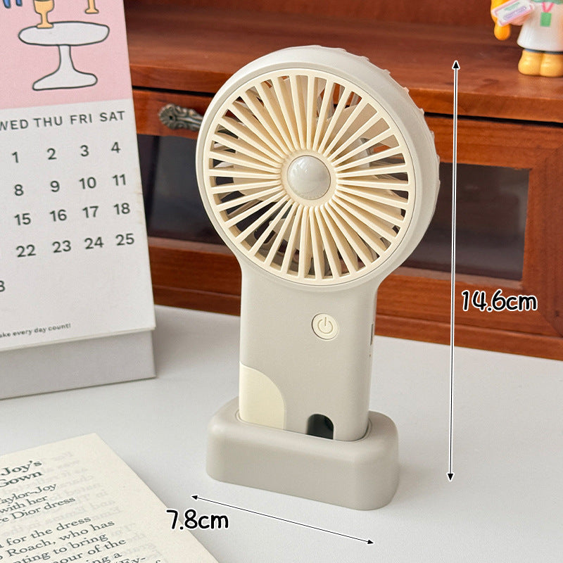 Portable USB Fan for Women Compact Desk Handheld Cooling Fan with Powerful Airflow and Stylish Design