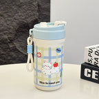Insulated Drinking Cup for Women Leak-Proof Flip Lid BPA-Free with Cheerful Rabbit Design