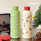 Insulated Stainless Steel Drink Bottle with Hello Kitty Design Ladies Flip-Top Leakproof