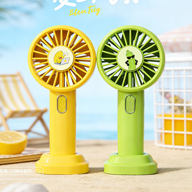 Portable USB Rechargeable Hand Fan Lightweight Compact with Fun Design for Women