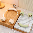 Women’s Portable Neck Fan with Flexible Holder USB Rechargeable Lightweight Ergonomic Design