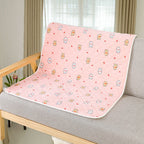 Decorative Sofa Cushion Cover with Bunny Floral Pattern Durable Easy-Care Fabric