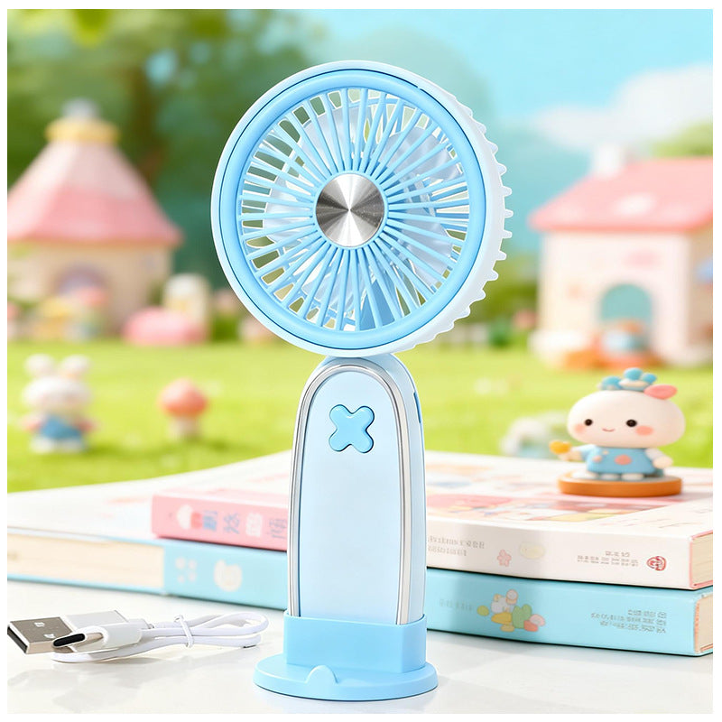 Portable Mini Fan USB Rechargeable Ergonomic Design Lightweight Compact for Women