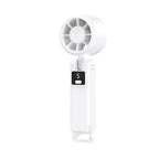 Portable Mini Fan USB Rechargeable Compact Lightweight Handheld with LED Display and Adjustable Speeds