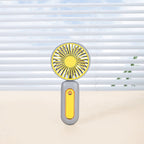 Women's Portable Mini Fan with Ergonomic Handle Rechargeable Battery Compact