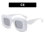 Women Rectangular Sunglasses Wide Frame UV Protection Lightweight Comfortable Fit