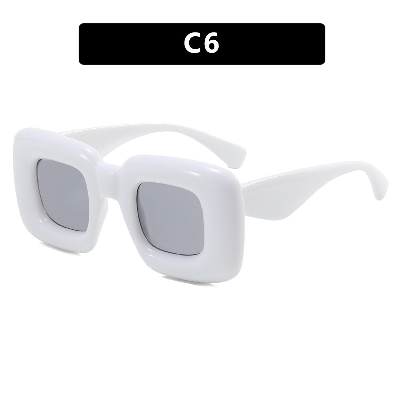 Women Rectangular Sunglasses Wide Frame UV Protection Lightweight Comfortable Fit