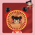 Portable Ladies Hand Fan with Cute Character Design Compact Eco-Friendly