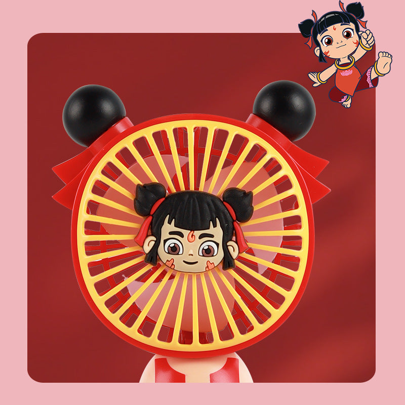 Portable Ladies Hand Fan with Cute Character Design Compact Eco-Friendly
