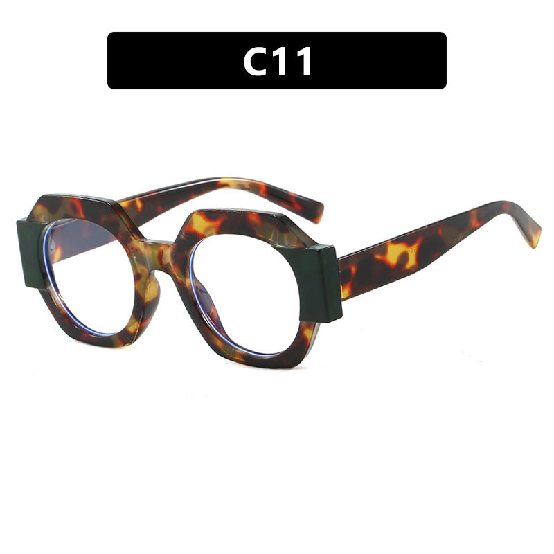 Ladies Hexagonal Sunglasses UV Protection Lightweight Fashionable Frame