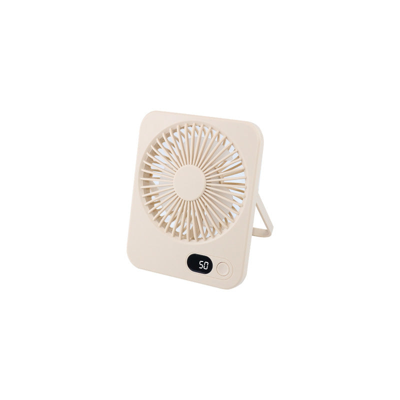 Portable USB Rechargeable Personal Fan Lightweight Foldable with LCD Display and Adjustable Speeds