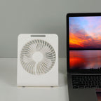 Portable Rechargeable Desk Fan with 360-Degree Rotation and Quiet Operation, Lightweight and Compact