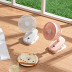 Adjustable Mini Clip-On Fan Harrow Portable Desk Fan with Multiple Speeds and Adjustable Head