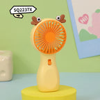 Portable Hand Fan Playful Frog Design Lightweight Quiet Operation Compact Cooling Fan