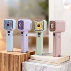 Portable USB Desk Fan with Digital Temperature Display Compact Foldable Grille