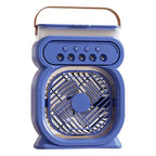 Portable Rechargeable Evaporative Desktop Air Cooler Fan with Leather Handle