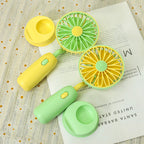 Portable Table Fan Flower Design USB Rechargeable Lightweight Personal Desk Fan