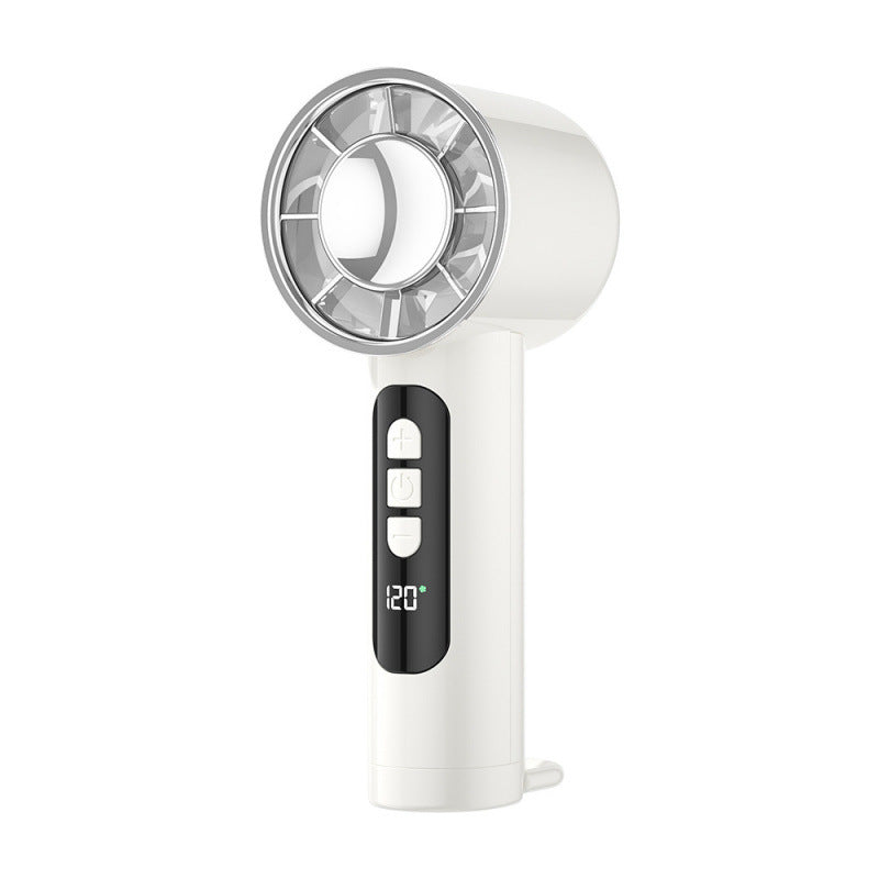 Handheld Air Purifier Fan Portable Rechargeable Cooling Fan with Temperature Display and Quiet Operation