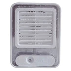 USB Personal Microclimate Cooler Compact Desk Fan with Transparent Water Tank and Adjustable Louver