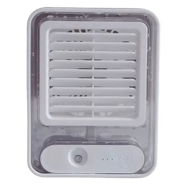 USB Personal Microclimate Cooler Compact Desk Fan with Transparent Water Tank and Adjustable Louver